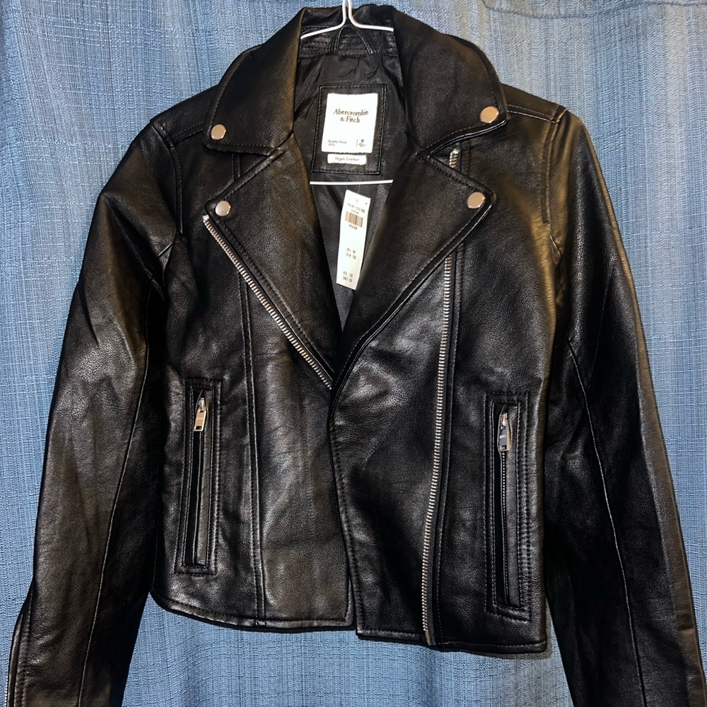 NWT A&F Vegan Leather Moto Jacket- Never Worn!